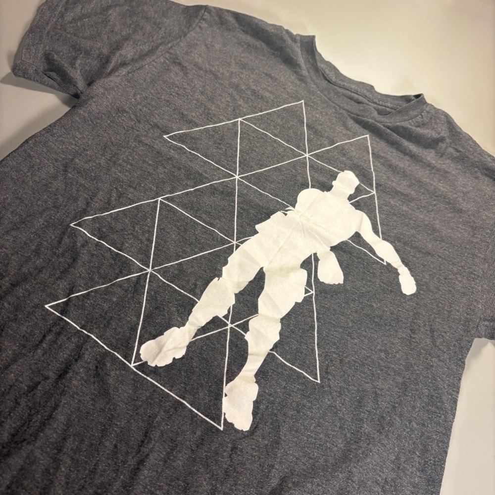 Fortnite Gray T-Shirt Gaming Graphic Tee Short‎ Sleeve Gamer Top